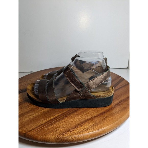 Naot Kayla 38 womens sandals US size 7 / 7.5 copper leather brown footbed - Picture 4 of 10